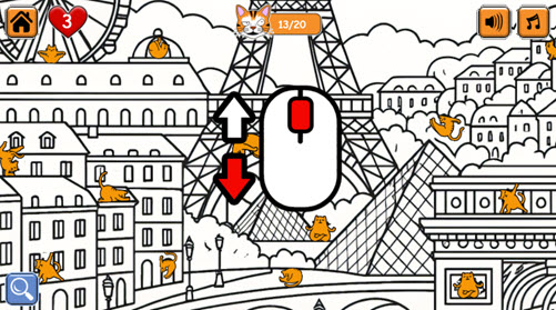 find the cat - cat search screenshot